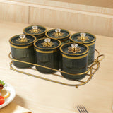 Maxbell Nut and Candy Serving Tray Dried Fruit Tray with Lid for Candy Cookies Fruit Green