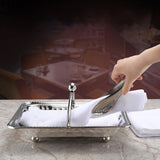 Maxbell Metal Vanity Tray Lightweight Towel Tray for Dinning Table Home Use Bathroom Silver