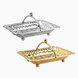Maxbell Metal Vanity Tray Lightweight Towel Tray for Dinning Table Home Use Bathroom Silver