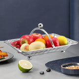 Maxbell Metal Vanity Tray Lightweight Towel Tray for Dinning Table Home Use Bathroom Silver
