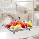Maxbell Metal Vanity Tray Lightweight Towel Tray for Dinning Table Home Use Bathroom Silver