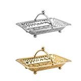 Maxbell Metal Vanity Tray Lightweight Towel Tray for Dinning Table Home Use Bathroom Silver