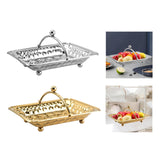 Maxbell Metal Vanity Tray Lightweight Towel Tray for Dinning Table Home Use Bathroom Silver