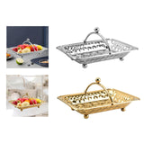 Maxbell Metal Vanity Tray Lightweight Towel Tray for Dinning Table Home Use Bathroom Silver