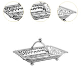 Maxbell Metal Vanity Tray Lightweight Towel Tray for Dinning Table Home Use Bathroom Silver