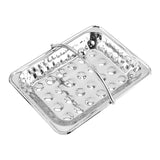 Maxbell Metal Vanity Tray Lightweight Towel Tray for Dinning Table Home Use Bathroom Silver