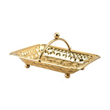 Maxbell Metal Vanity Tray Lightweight Towel Tray for Dinning Table Home Use Bathroom Gold