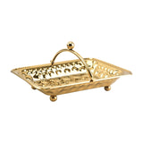 Maxbell Metal Vanity Tray Lightweight Towel Tray for Dinning Table Home Use Bathroom Gold