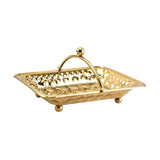 Maxbell Metal Vanity Tray Lightweight Towel Tray for Dinning Table Home Use Bathroom Gold