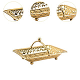 Maxbell Metal Vanity Tray Lightweight Towel Tray for Dinning Table Home Use Bathroom Gold