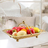 Maxbell Metal Vanity Tray Lightweight Towel Tray for Dinning Table Home Use Bathroom Gold