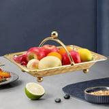 Maxbell Metal Vanity Tray Lightweight Towel Tray for Dinning Table Home Use Bathroom Gold