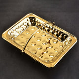 Maxbell Metal Vanity Tray Lightweight Towel Tray for Dinning Table Home Use Bathroom Gold