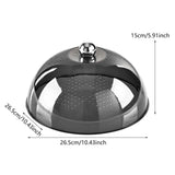 Maxbell Food Cover Dining Table Protection Cake Dome Cover for Utensils Bowls Plates black