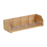 Maxbell Bamboo Tea Bag Organizer Practical Storage Holder for Cabinet Kitchen Office 1 Layer