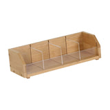 Maxbell Bamboo Tea Bag Organizer Practical Storage Holder for Cabinet Kitchen Office 1 Layer