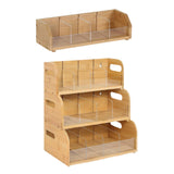 Maxbell Bamboo Tea Bag Organizer Practical Storage Holder for Cabinet Kitchen Office 1 Layer