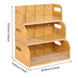 Maxbell Bamboo Tea Bag Organizer Practical Storage Holder for Cabinet Kitchen Office 3 Layer