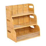 Maxbell Bamboo Tea Bag Organizer Practical Storage Holder for Cabinet Kitchen Office 3 Layer