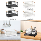 Maxbell Kitchen Counter Dish Drying Rack Rustproof Saving Space Utensil Drying Stand Style A