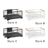 Maxbell Kitchen Counter Dish Drying Rack Rustproof Saving Space Utensil Drying Stand Style A