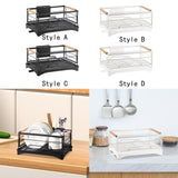 Maxbell Kitchen Counter Dish Drying Rack Rustproof Saving Space Utensil Drying Stand Style A