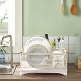 Maxbell Kitchen Counter Dish Drying Rack Rustproof Saving Space Utensil Drying Stand Style A