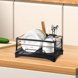 Maxbell Kitchen Counter Dish Drying Rack Rustproof Saving Space Utensil Drying Stand Style A