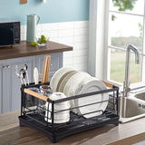Maxbell Kitchen Counter Dish Drying Rack Rustproof Saving Space Utensil Drying Stand Style A