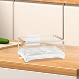 Maxbell Kitchen Counter Dish Drying Rack Rustproof Saving Space Utensil Drying Stand Style B