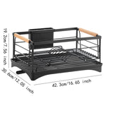 Maxbell Kitchen Counter Dish Drying Rack Rustproof Saving Space Utensil Drying Stand Style C