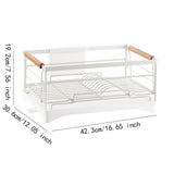 Maxbell Kitchen Counter Dish Drying Rack Rustproof Saving Space Utensil Drying Stand Style D