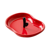 Maxbell Countertop Fruit Bowl Decorative Fruit Serving Plate for Coffee Table Buffet Red