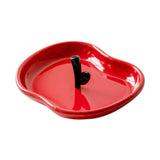 Maxbell Countertop Fruit Bowl Decorative Fruit Serving Plate for Coffee Table Buffet Red