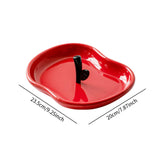 Maxbell Countertop Fruit Bowl Decorative Fruit Serving Plate for Coffee Table Buffet Red