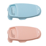 Maxbell Hand Washing Board for Clothes with Soap Holder for Children's Clothes Socks Blue