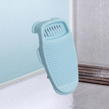 Maxbell Hand Washing Board for Clothes with Soap Holder for Children's Clothes Socks Blue