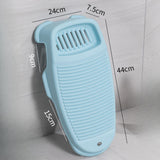 Maxbell Hand Washing Board for Clothes with Soap Holder for Children's Clothes Socks Blue