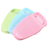 Maxbell Hand Washing Board for Clothes with Soap Holder for Children's Clothes Socks Blue