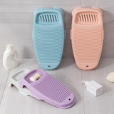 Maxbell Hand Washing Board for Clothes with Soap Holder for Children's Clothes Socks Pink