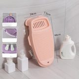 Maxbell Hand Washing Board for Clothes with Soap Holder for Children's Clothes Socks Pink