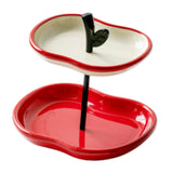 Maxbell Double Layers Fruit Bowl Fruit Serving Plate for Restaurant Dining Room Dorm