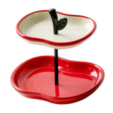 Maxbell Double Layers Fruit Bowl Fruit Serving Plate for Restaurant Dining Room Dorm