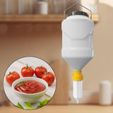 Maxbell Sauce Dispenser Hanging Condiment Dispenser Bottle for Camping Outdoor Salad Yellow