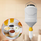 Maxbell Sauce Dispenser Hanging Condiment Dispenser Bottle for Camping Outdoor Salad Yellow