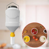 Maxbell Sauce Dispenser Hanging Condiment Dispenser Bottle for Camping Outdoor Salad Yellow