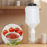 Maxbell Sauce Dispenser Hanging Condiment Dispenser Bottle for Camping Outdoor Salad White