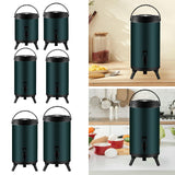Maxbell Stainless Steel Insulated Barrel with Handle Stock Pots for Tea Juice Coffee 6L
