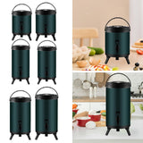 Maxbell Stainless Steel Insulated Barrel with Handle Stock Pots for Tea Juice Coffee 6L