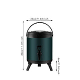Maxbell Stainless Steel Insulated Barrel with Handle Stock Pots for Tea Juice Coffee 6L